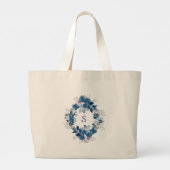 Elegant Floral Butterfly Tote Bag Jumbo Stoffbeutel (Rückseite)