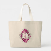 Elegant Floral Butterfly Tote Bag Jumbo Stoffbeutel (Rückseite)