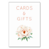 Elegant Floral Cards & Gifts Tischnummer (Rückseite)