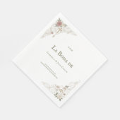 Elegant Floral Catolic Cross La Boda De Serviette (Ecke)