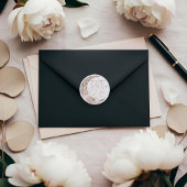 Elegant Floral Celestial Moon Stars Save The Date Runder Aufkleber