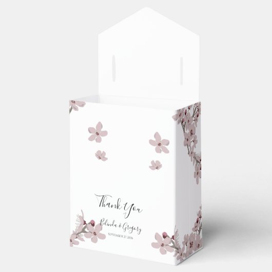 Elegant Floral Cherry Blossom Hochzeit Geschenkschachtel (Geöffnet)