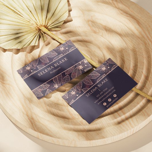 Elegant Floral | Chic & Modern Minimalistisch Visitenkarte