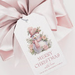 Elegant Floral Christmas Snowman Geschenkanhänger<br><div class="desc">Fügen Sie eine besondere Touch zu Ihrem Weihnachtsgeschenk in dieser Saison mit unseren eleganten, rosa und weiß blühenden Weihnachtsschneemannsmarken hinzu. Diese atemberaubenden Geschenketiker haben einen wunderschön gestalteten Aquarell-Schneemann, der in typografischem Schriftart "Frohe Weihnachten" geschrieben steht. Aber das ist noch nicht alles - diese Geschenketiketten sind vollständig anpassbar! Fügen Sie eine...</div>