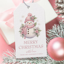 Elegant Floral Christmas Snowman