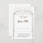 Elegant Floral Chuppah Rsvp Card & Umschlag (Vorne/Hinten)