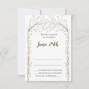 Elegant Floral Chuppah Rsvp Card & Umschlag Karte