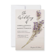 Elegant floral Clean Lavender Wedding
