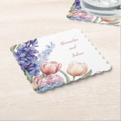 Elegant Floral Coaster Untersetzer (angewinkelt)