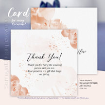 Elegant Floral Coral Vielen Dank