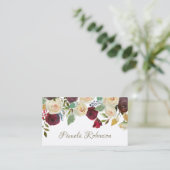 Elegant Floral Custom Visitenkarte (Stehend Vorderseite)