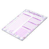 Elegant Floral Daily Planner Notepad Notizblock (angewinkelt)