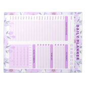 Elegant Floral Daily Planner Notepad Notizblock (Vorderseite)