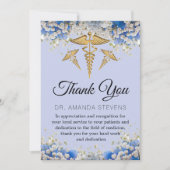 Elegant Floral Daisy Doctor Danke Karte (Vorderseite)