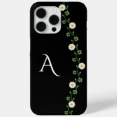 Elegant Floral Daisy Monogram Case-Mate iPhone Hülle (Rückseite)