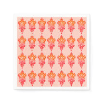 Elegant Floral Damask Chic Napkins