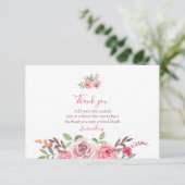 Elegant floral Dankeschön Karten (Stehend Vorderseite)