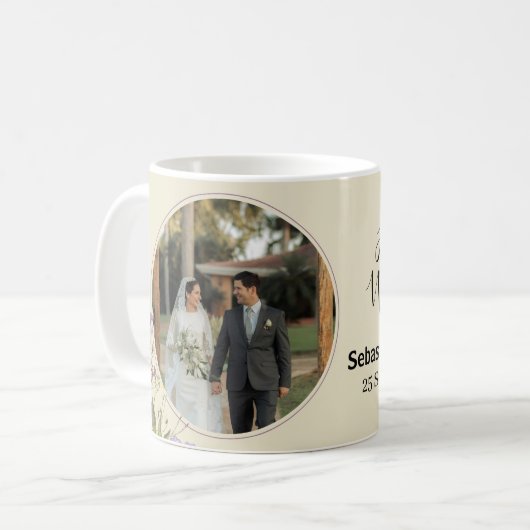 Elegant Floral Design for Bridesmaid Gifts Kaffeetasse (Vorderseite Links)