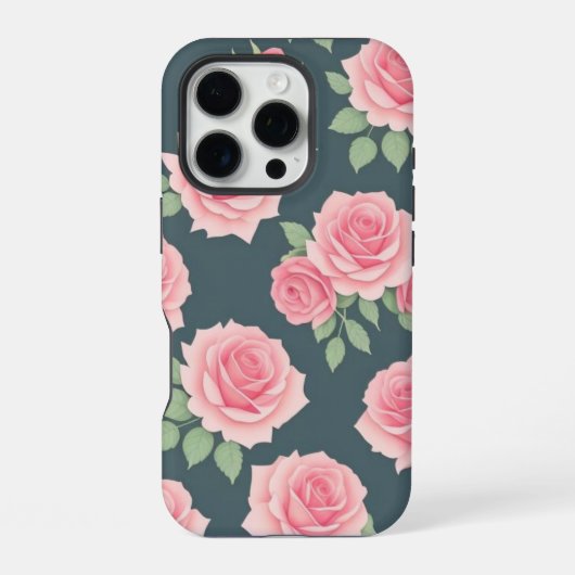 Elegant Floral Design iPhone Case Hülle (Rückseite)