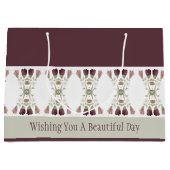 Elegant floral Designed Große Geschenktüte (Vorderseite)