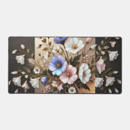 Elegant Floral Desk Mat Luxury Botanical Mouse Pad Schreibtischunterlage