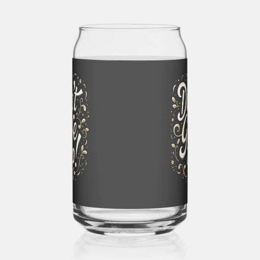 Elegant Floral "Don't Give Up!" Motivational Dosenglas (Links)