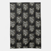 Elegant Floral "Don't Give Up!" Motivational  Geschirrtuch (Vertikal)