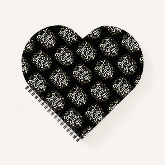 Elegant Floral "Don't Give Up!" Motivational  Notizblock (Vorderseite)