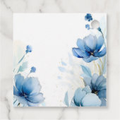 Elegant floral Dusty Blue Baptisse Geschenkanhänger (Rückseite)