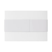 Elegant Floral Dusty Blue Wedding Einladungsbanderole (Rückseitenbeispiel)