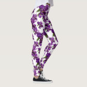 Elegant floral Dutch Iris Lila Sensation Blume Leggings (Rechts)
