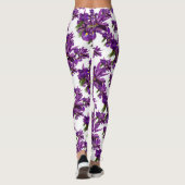 Elegant floral Dutch Iris Lila Sensation Blume Leggings (Rückseite)