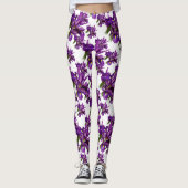 Elegant floral Dutch Iris Lila Sensation Blume Leggings (Vorderseite)
