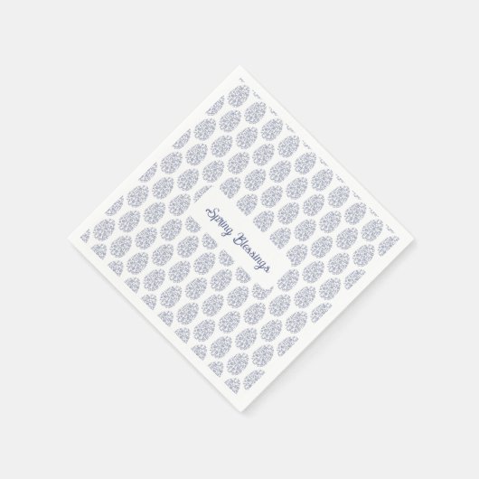 Elegant Floral Easter Egg Napkins  Spring Blessing Serviette (Ecke)