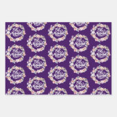 Elegant Floral Eid Mubarak Geschenk Geschenkpapier Set (Vorderseite)