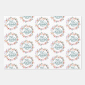 Elegant Floral Eid Mubarak Geschenk Geschenkpapier Set (Vorderseite 2)