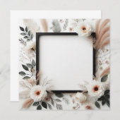 Elegant Floral Einladung (Vorne/Hinten)