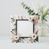 Elegant Floral Einladung (Stehend Vorderseite)