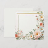 Elegant Floral Einladung (Vorne/Hinten)