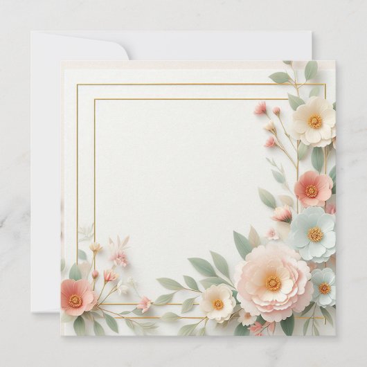 Elegant Floral Einladung (Vorderseite)