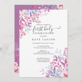 Elegant Floral Einladung (Vorne/Hinten)