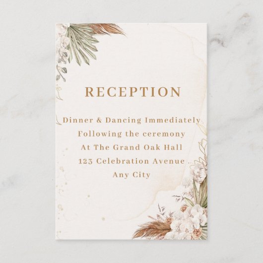 Elegant Floral Enclosure Card Begleitkarte (Vorderseite)