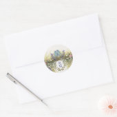 Elegant Floral Envelope Seal Sticker 1.5 Inch (Umschlag)