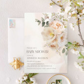 Elegant Floral Eucalyptus Baby Shower Einladung