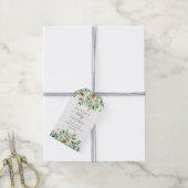 Elegant Floral Eucalyptus Greenery Baby Shower Geschenkanhänger (Mit Garn)