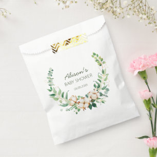 Elegant Floral Eucalyptus Greenery Baby Shower Geschenktütchen