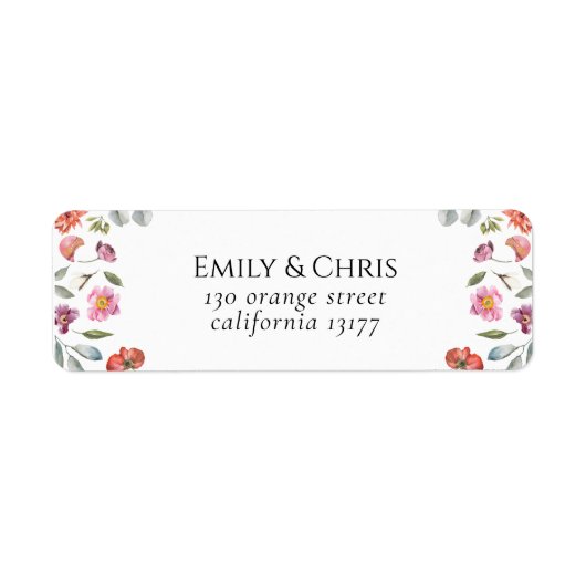 Elegant Floral Eucalyptus Wedding Address (Vorne)