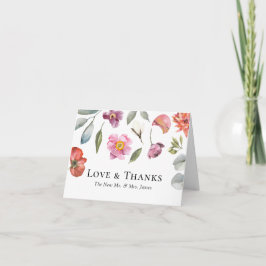 Elegant Floral Eucalyptus Wedding Dankeskarte