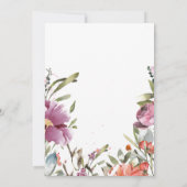 Elegant Floral Eucalyptus Wedding Einladung (Rückseite)