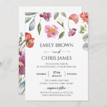 Elegant Floral Eucalyptus Wedding Einladung